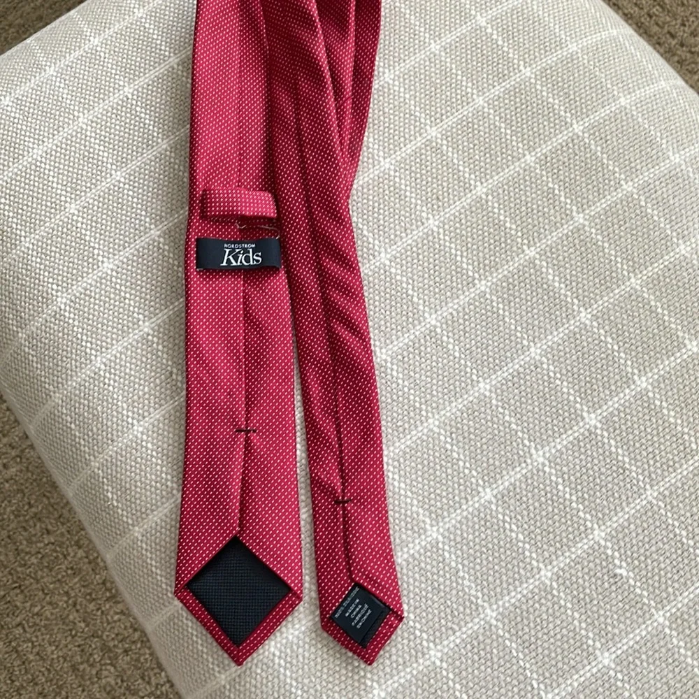 Nordstrom Boys red silk necktie